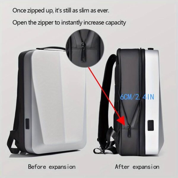 Large Capacity Laptop Backpack With USB Charging Port And Password Lock - Image 7