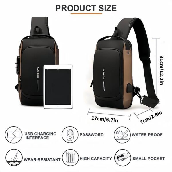 Sling Bag With Password Lock - Image 6