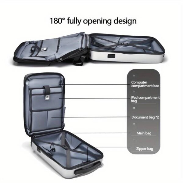 Large Capacity Laptop Backpack With USB Charging Port And Password Lock - Image 5